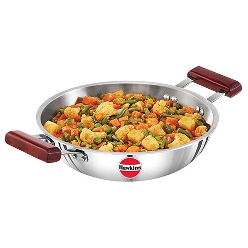Hawkins Tri-Ply SS Deep Fry Pan Without Lid – 2.5Ltr