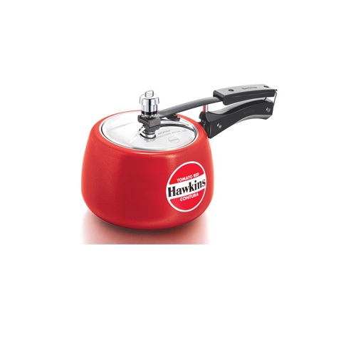 Ceramic-Coated Hawkins Contura Pressure Cooker – 3Ltr, Tomato Red