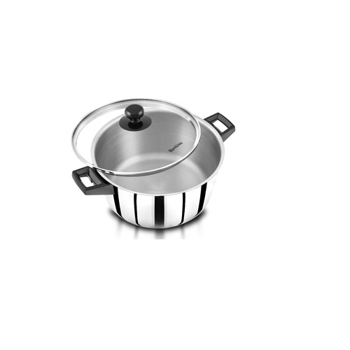 Hawkins Stainless Steel Cook n Serve Casserole 4Ltr With Glass Lid